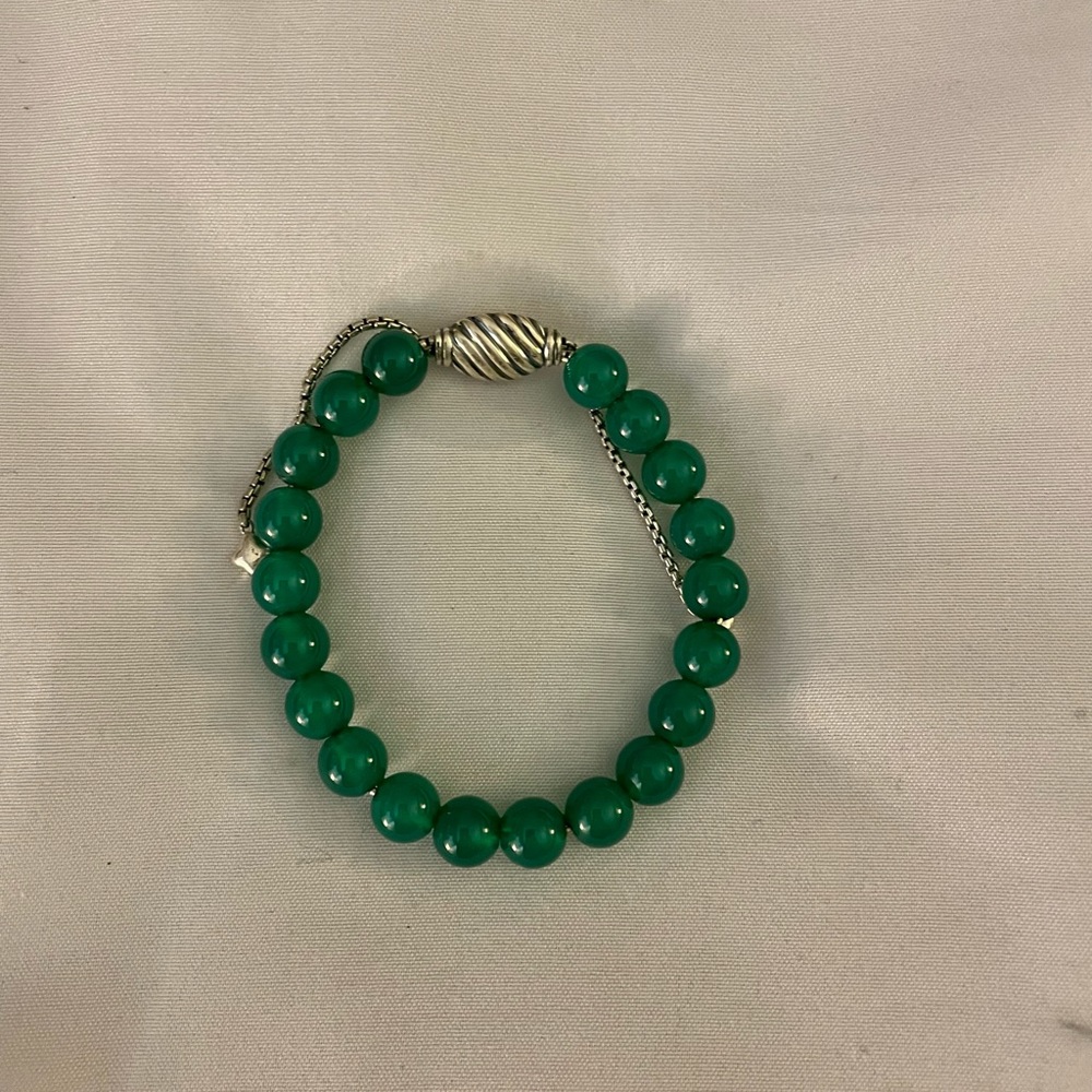 David Yurman Green Onyx Spiritual Bead Bracelet